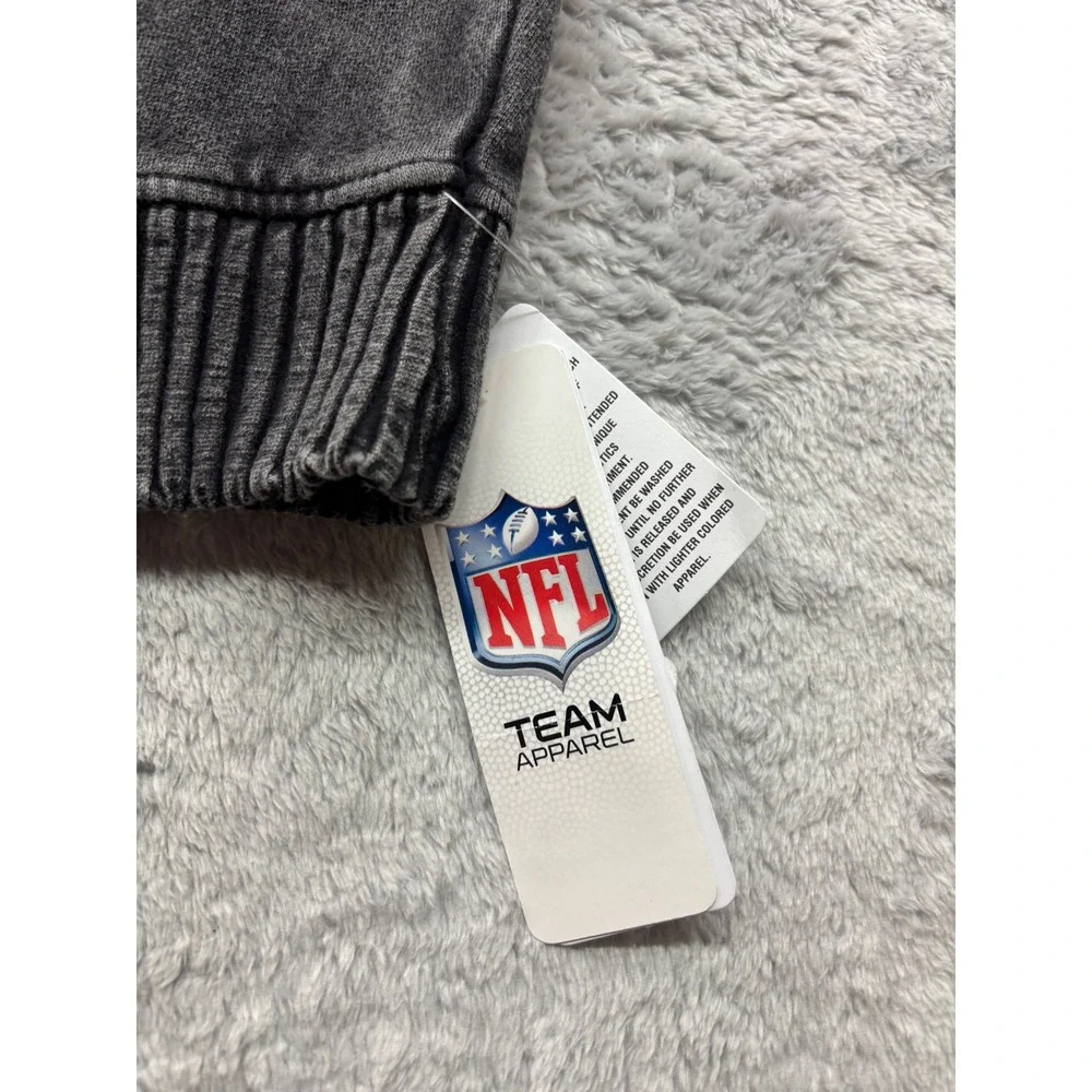 Philadelphia Eagles Acid Wash Hoodie Charcoal Grey Girls Large NFL Teens Apparel
